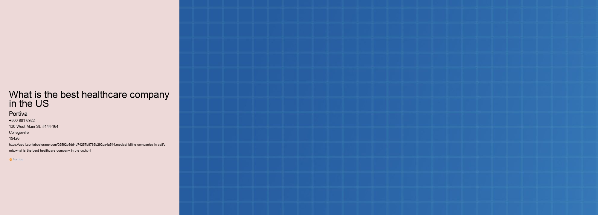 What is the best healthcare company in the US