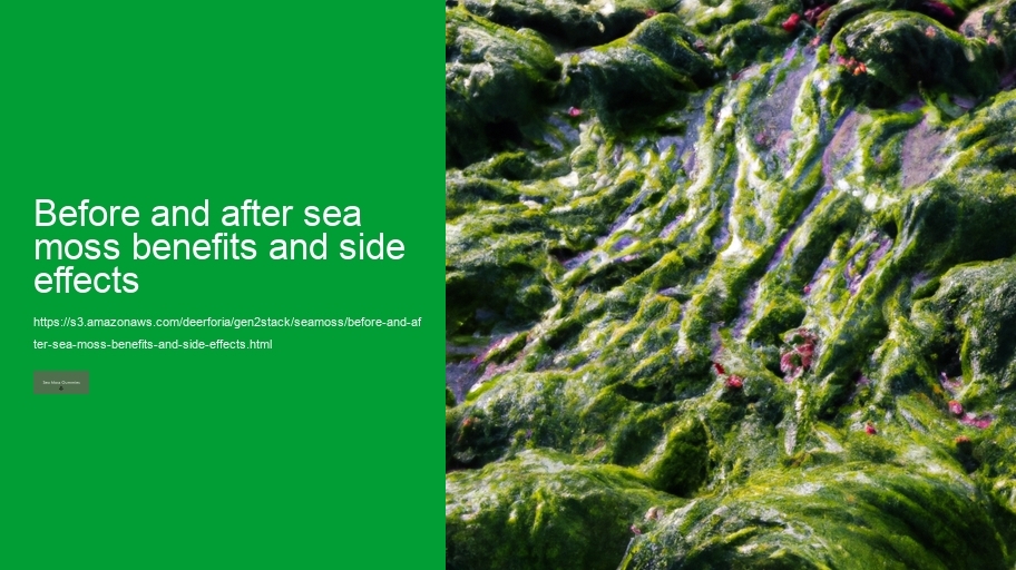 before and after sea moss benefits and side effects