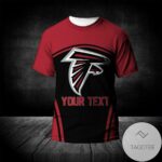 Atlanta Falcons All Over Print T-Shirt Curve Style Sport- NFL