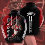 Atlanta Falcons 11 Julio Jones Zip Hoodie 3D Hoodie All Over Print