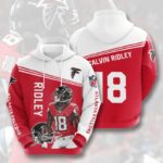 Atlanta Falcons 18 Calvin Ridley Signature 3D Hoodie All Over Print