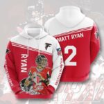 Atlanta Falcons 2 Matt Ryan 3D Hoodie All Over Printed