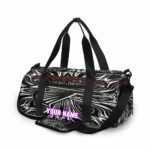 Atlanta Falcons Abstract Black and White Personalized Name Travel Bag