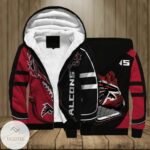 Atlanta Falcons Black And Carmine 3d Printed Unisex Fleece Zipper Jacket