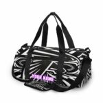 Atlanta Falcons Black and White Personalized Name Travel Bag Gym Bag