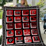 Atlanta Falcons Black Red 3D Full Printing Quilt