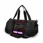 Atlanta Falcons Black Stone Personalized Name Travel Bag Gym Bag