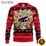 Atlanta Falcons Christmas Ugly Sweater Print 12 Grinch Xmas Day Show Your Team Spirit