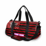 Atlanta Falcons Flag2 Silk Personalized Name Travel Bag Gym Bag