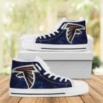 Atlanta Falcons Football Canvas Personalized Name High Top Shoes Custo