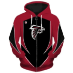 Atlanta Falcons Football Team 3d Printed Unisex Zipper Hoodie