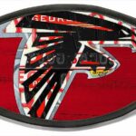 Atlanta Falcons Football Team Retro Logo Georgia License Plate Art Face Mask