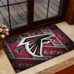 Atlanta Falcons Helmet Logo Shape Foldable Doormat Indoor Outdoor Welc