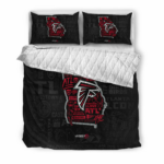 Atlanta Falcons Icon Logo Quote 3D All Over Print Quilt Bed Sets