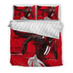 Atlanta Falcons Julio Jones 11 Running 3D All Over Print Quilt Bed Set