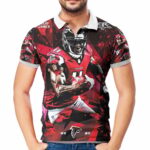 Atlanta Falcons Julio Jones 11 v4 3D All Over Print Polo Shirt