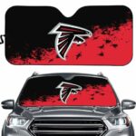 Atlanta Falcons Logo Print Car Sun Shade 3D Printed In Red & Black