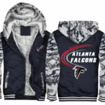 Atlanta Falcons Mens Thicken Fleece Hoodie Jacket Warm Sweatshirt Outwear Gift