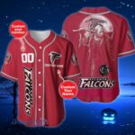 Atlanta Falcons NFL Jason Voorhees Custom Name And Number Baseball Jersey Shirt