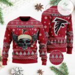 Atlanta Falcons Skull Gift For Fan Ugly Wool Sweater Christmas