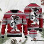 Atlanta Falcons Snoopy Gift For Fan Ugly Wool Sweater Christmas