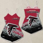 Atlanta Falcons Women Romper Jumpsuit 3D Printed Team Logo Pattern Grunge