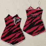 Atlanta Falcons Women Romper Jumpsuit 3D Printed Team Logo Pattern On Chest