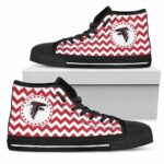 Chevron Broncos Atlanta Falcons Canvas Personalized Name High Top Shoe
