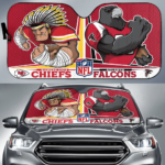 Kansas City Chiefs Vs Atlanta Falcons One Size Auto Sun Shades Gift Fo