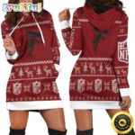 NFL Atlanta Falcons Hoodie Dress Christmas Print 3D Hoodie Women