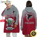 Personalized NFL Atlanta Falcons Blanket Hoodie Baby Yoda Lover Unisex Hoodie