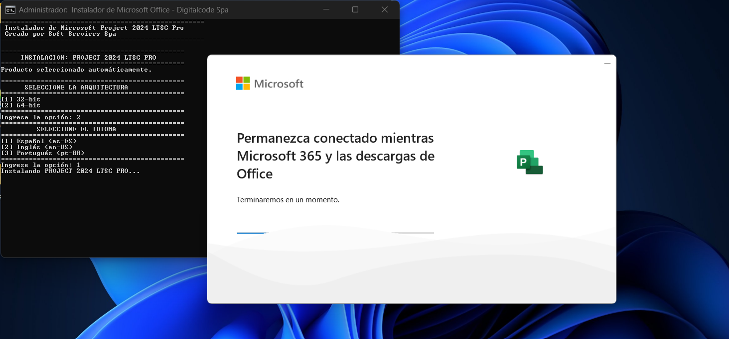 Proceso de instalación de Visio