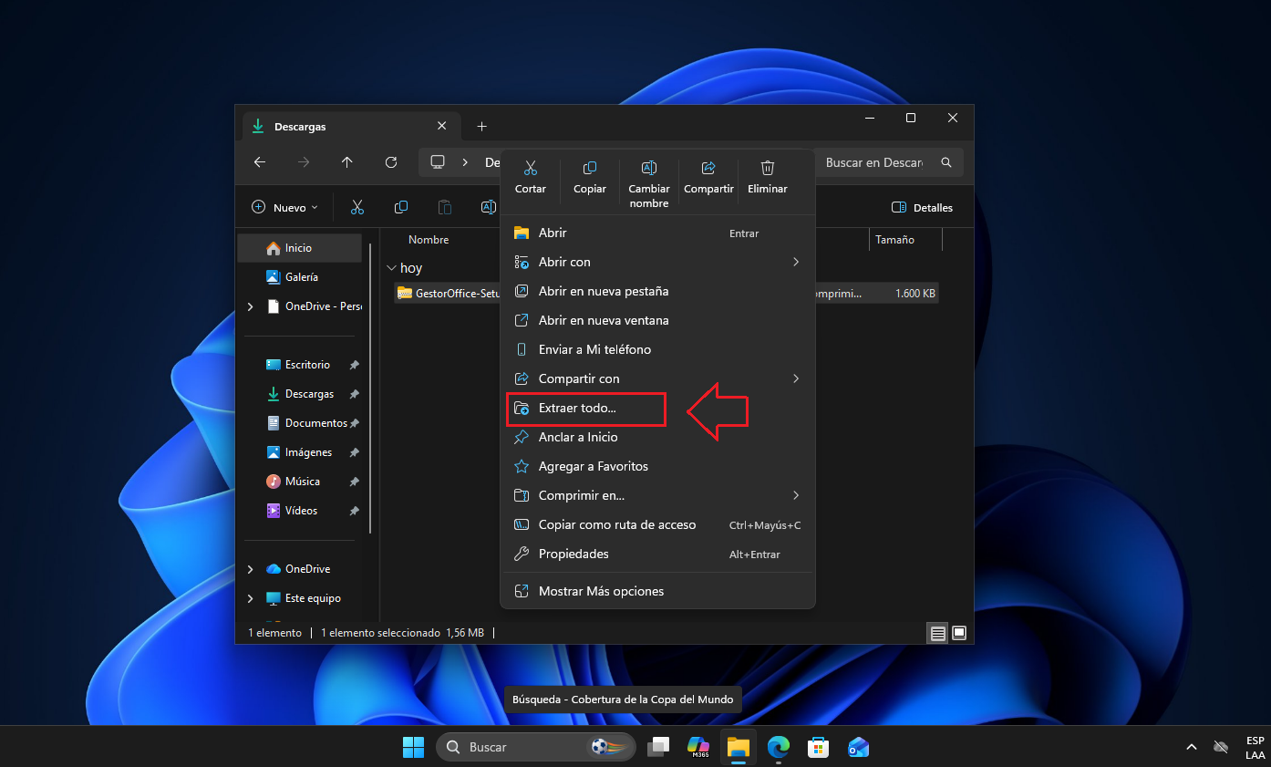 Extraer archivo ZIP