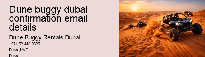 dune buggy dubai confirmation email details
