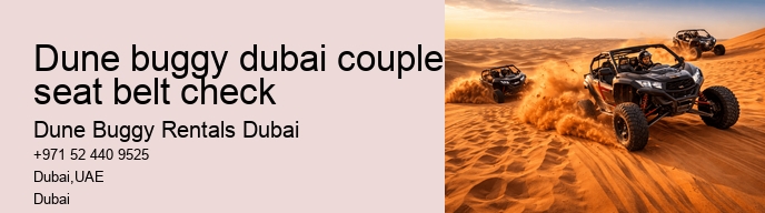 dune buggy dubai couple seat belt check