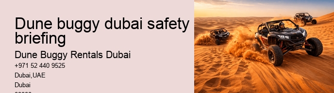 dune buggy dubai safety briefing