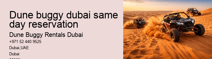 dune buggy dubai same day reservation