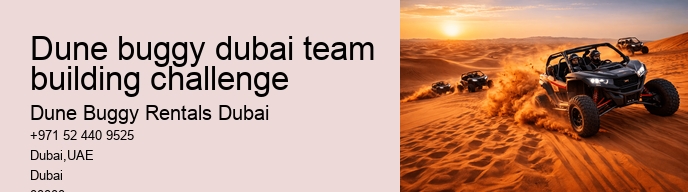 dune buggy dubai team building challenge