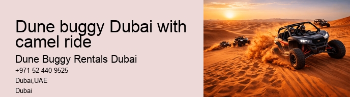 Dune buggy Dubai with camel ride