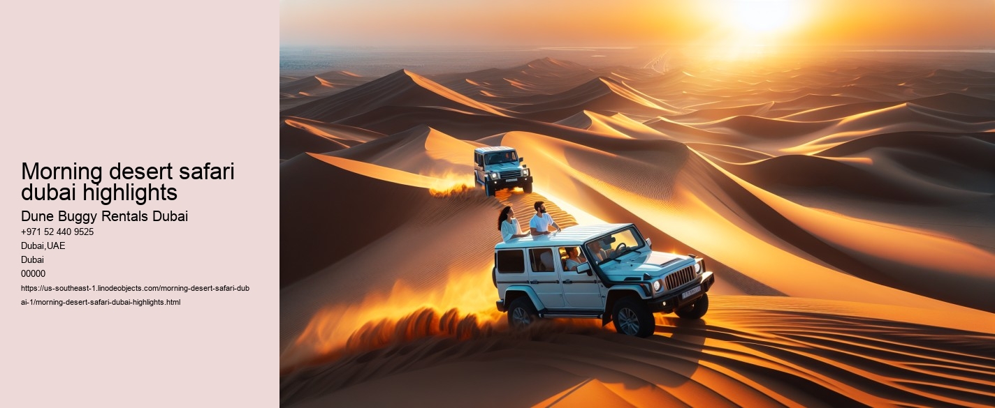 morning desert safari dubai highlights