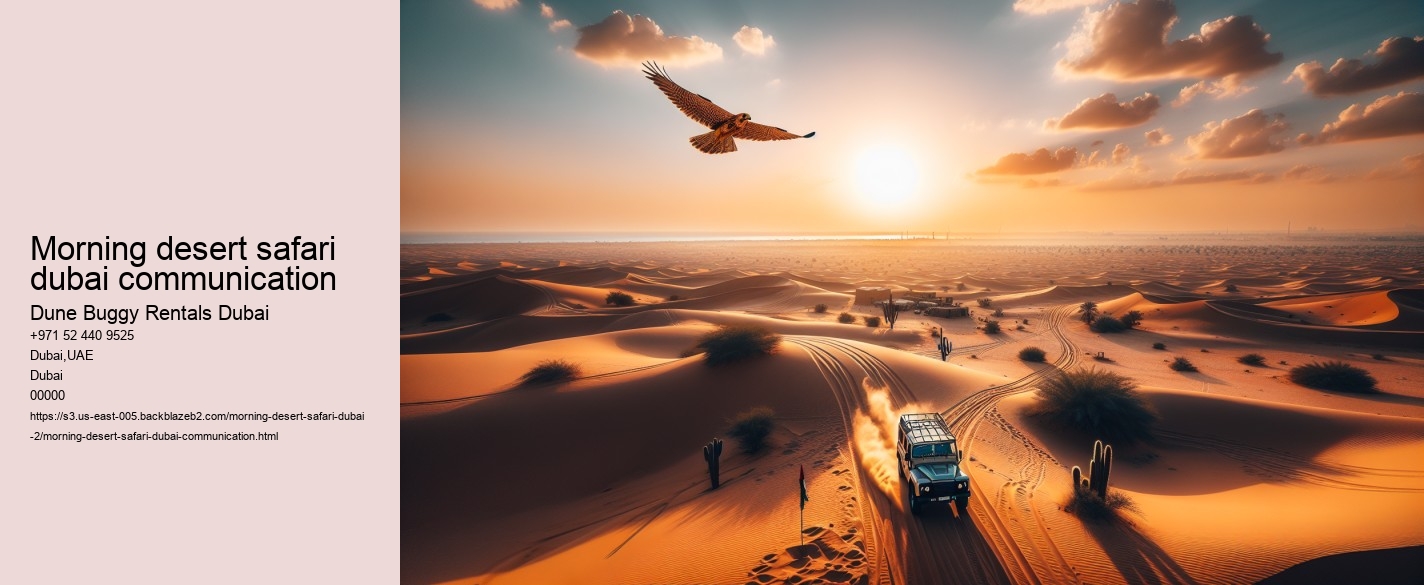 morning desert safari dubai communication