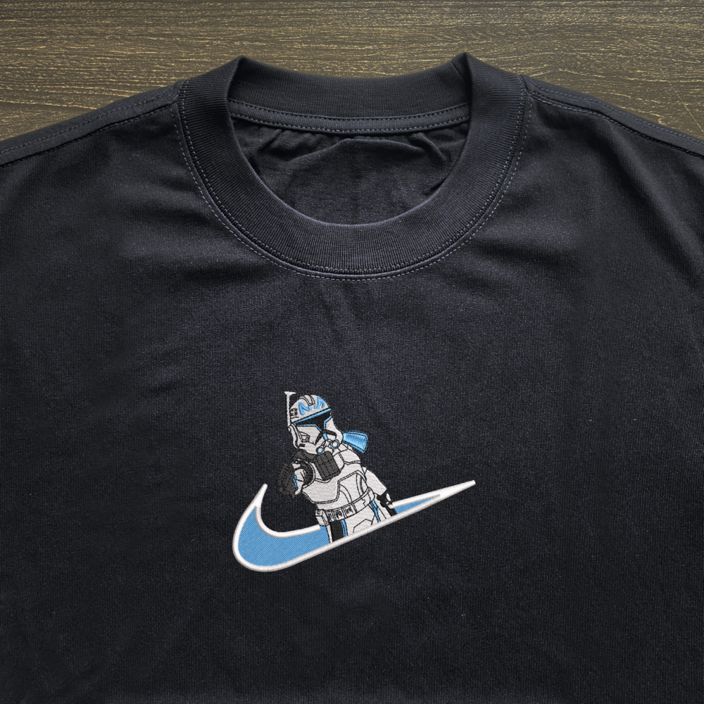 Captain Rex Embroiderd Black T shirt (3)