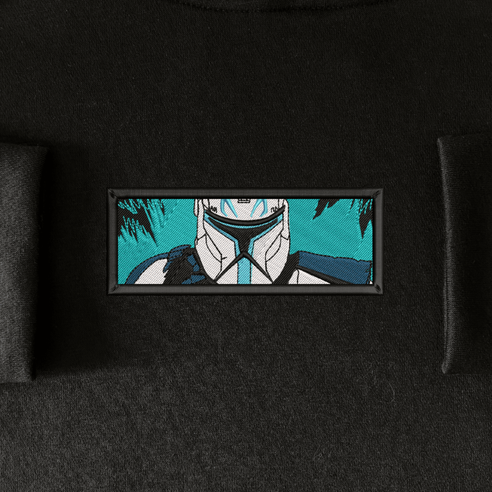 Captain Rex Art Embroidered Hoodie Black (1)