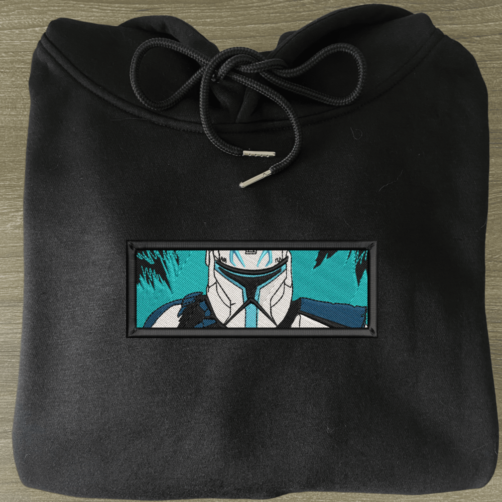 Captain Rex Art Embroidered Hoodie Black (3)