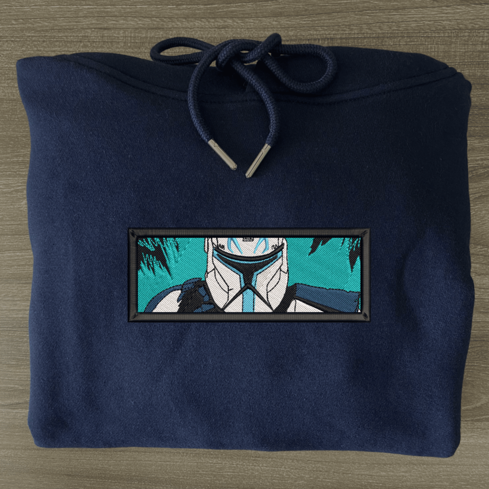 Captain Rex Art Embroidered Hoodie Navy (3)