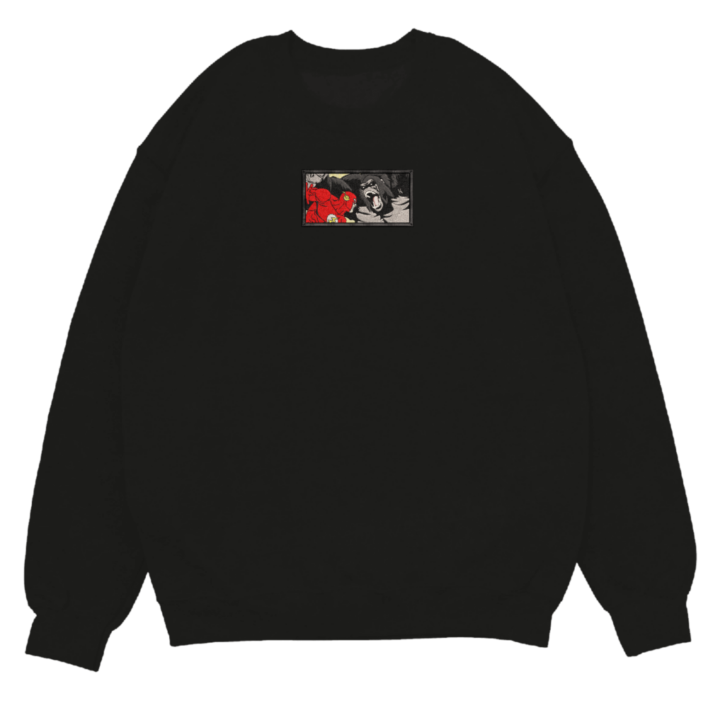 Flash vs Gorilla Embroiderd Sweatshirt Black