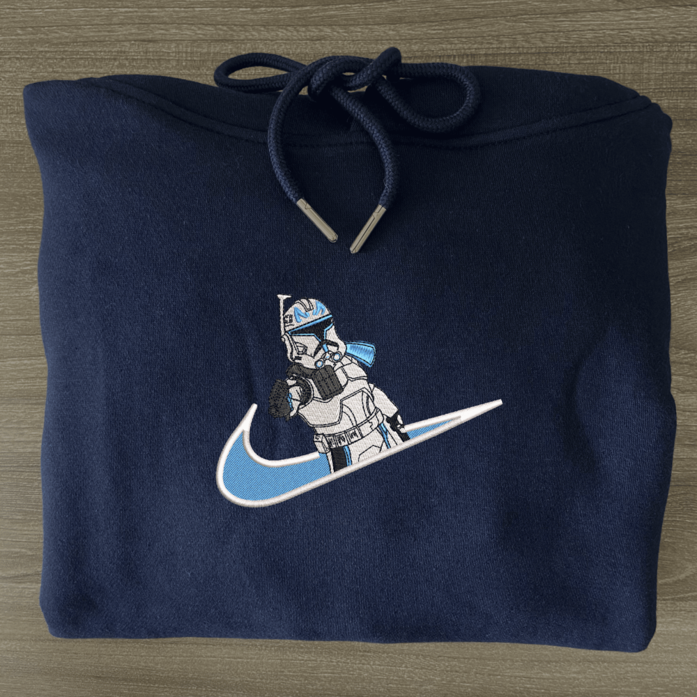 Captain Rex Embroiderd Hoodie Navy (3)