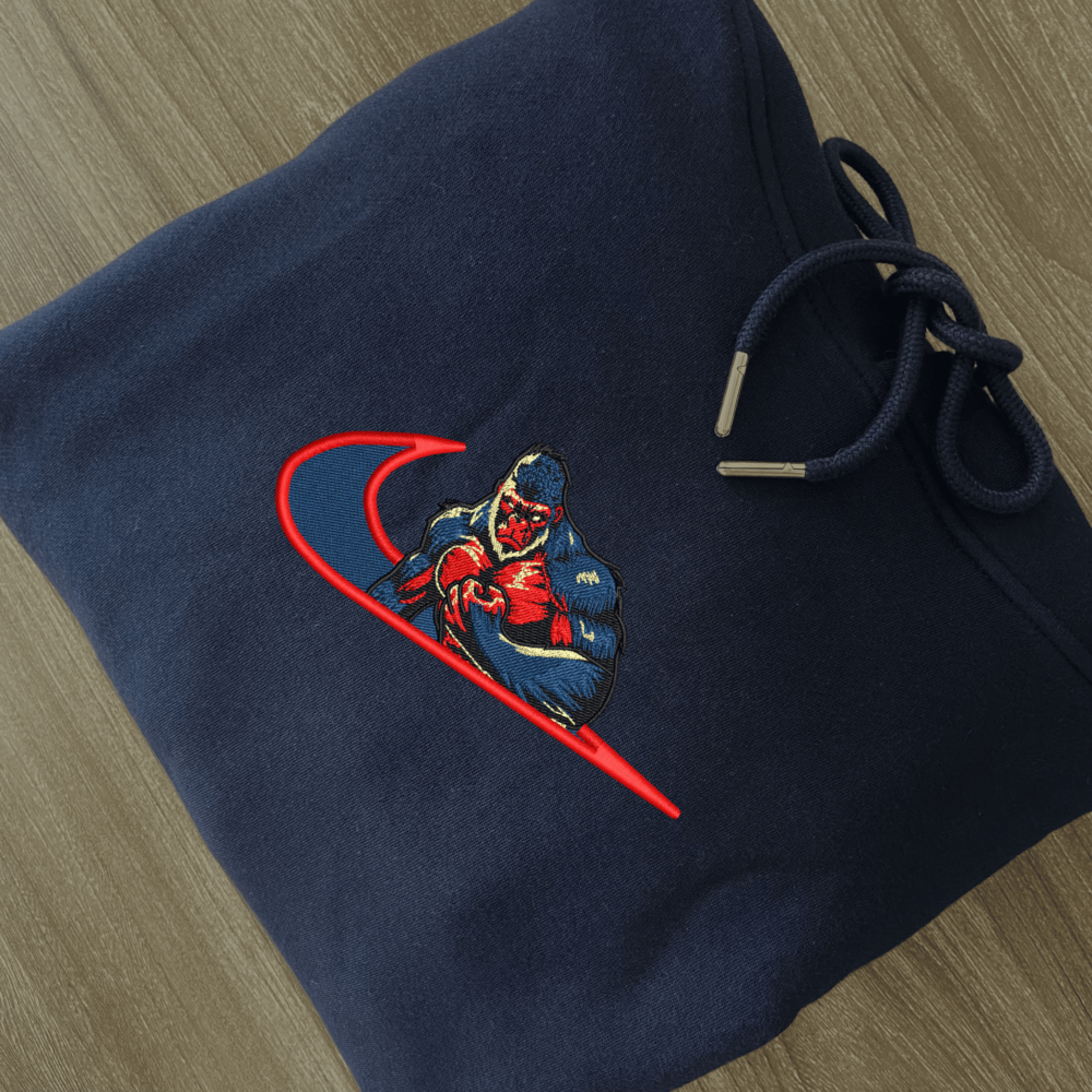 Grodd Navy Red Embroidered Hoodie Navy (2)