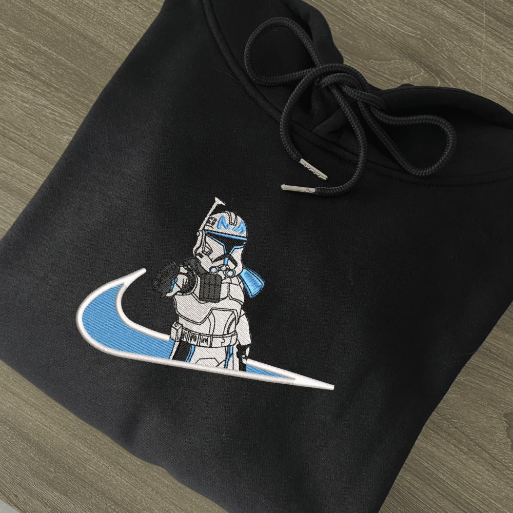 Captain Rex Embroiderd Hoodie Black (2)