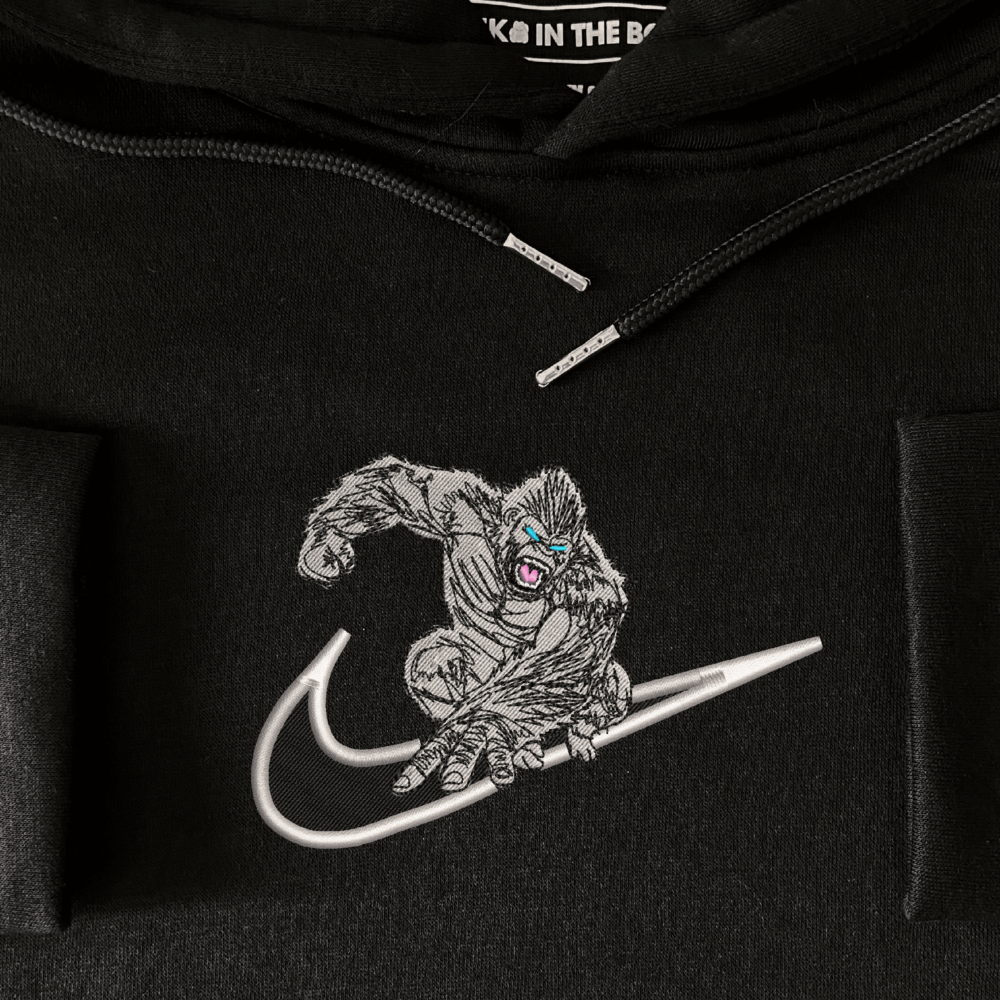 Telepathic Beast Embroidered Hoodie Black (4)